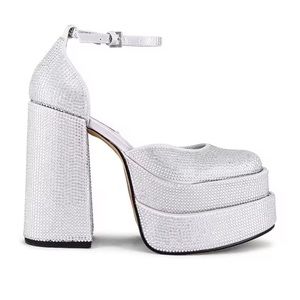 Steve Madden Charlize Heel in Rhinestone, worn once, in Box.